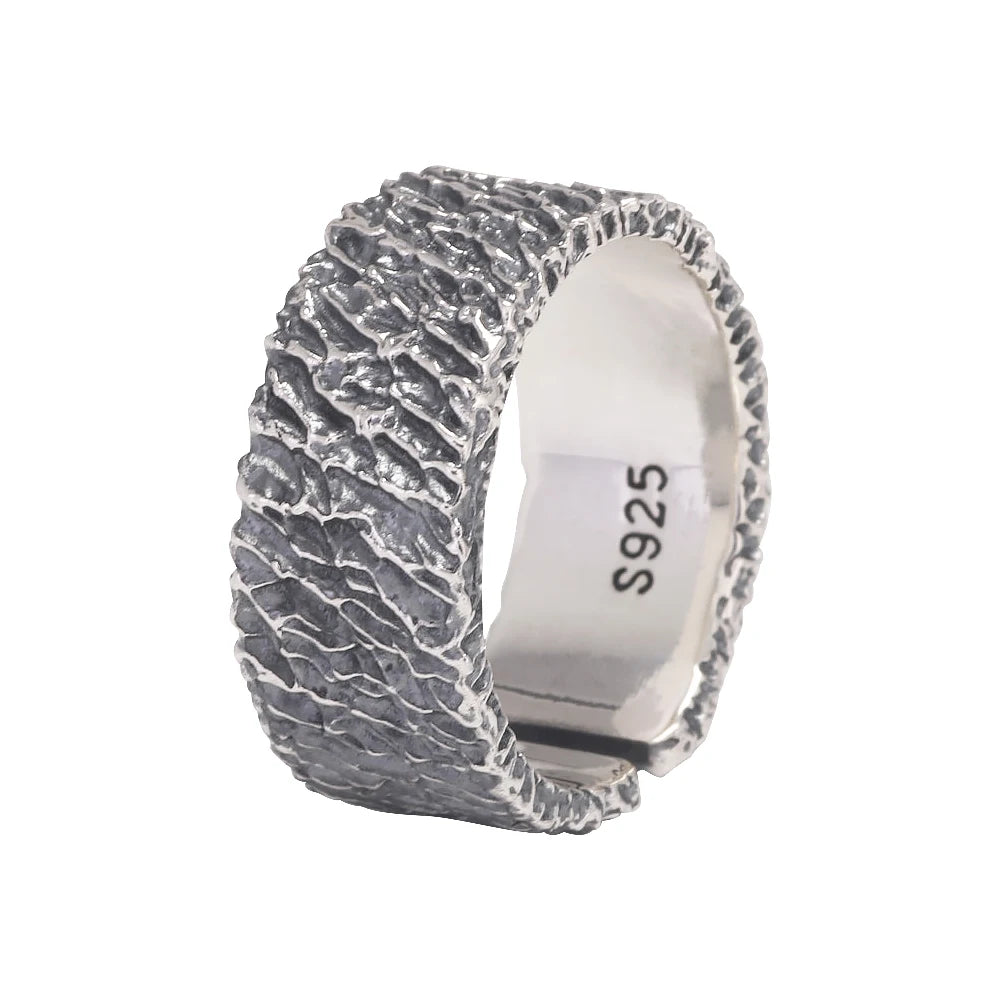 Fire and Ice of Ginnungagap Adjustable Ring in 925 Sterling Silver