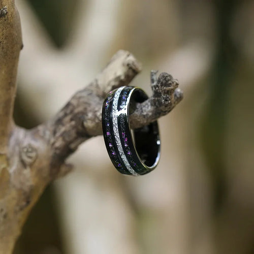 Fire and Ice of Ginnungagap Tungsten Carbide Ring