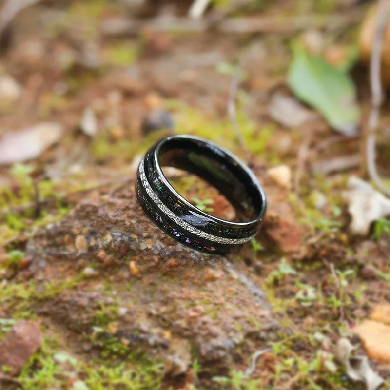 Fire and Ice of Ginnungagap Tungsten Carbide Ring