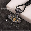 Flaming Mjolnir Necklace in 925 Sterling Silver