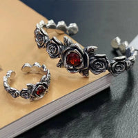 Flowers From The Garden of Freyja 925 Sterling Silver Ring and Bracelet