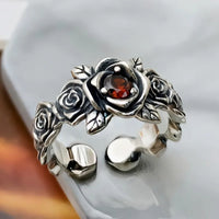 Flowers From The Garden of Freyja 925 Sterling Silver Ring and Bracelet