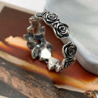Flowers From The Garden of Freyja 925 Sterling Silver Ring and Bracelet