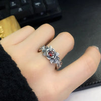 Flowers From The Garden of Freyja 925 Sterling Silver Ring and Bracelet