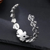 Flowers From The Garden of Freyja 925 Sterling Silver Ring and Bracelet
