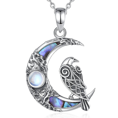 Flying Raven 925 Sterling Silver Necklace