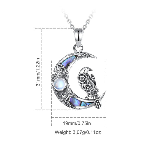 Flying Raven 925 Sterling Silver Necklace