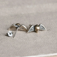 Flying Skulls of Hel 925 Sterling Silver Earrings