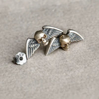 Flying Skulls of Hel 925 Sterling Silver Earrings