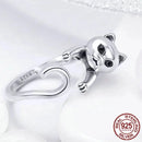 Freya's Cat Adjustable Ring in 925 Silver