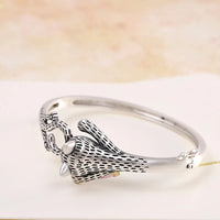 Freya's Cat Ring and Bracelet in Fine 990 Silver