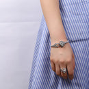 Freya's Cat Ring and Bracelet in Fine 990 Silver