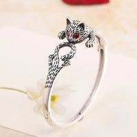 Freya's Cat Ring and Bracelet in Fine 990 Silver
