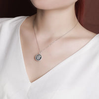 Freyja Cat in a Basket 990 Fine Silver Necklace