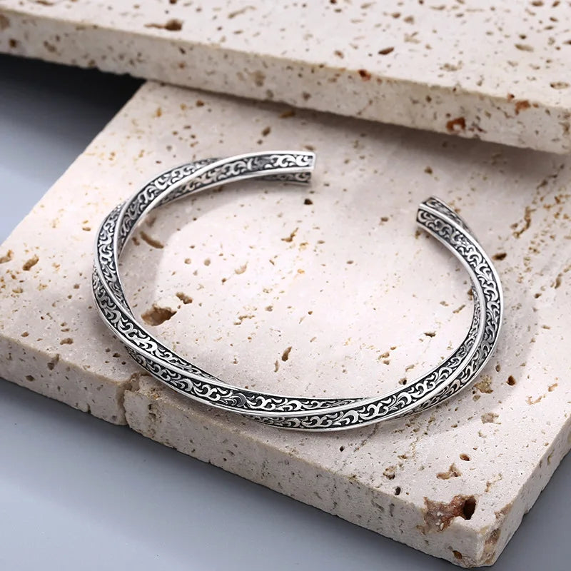 Bracelet en argent sterling 925 Freyr, le Seigneur de l'Abondance
