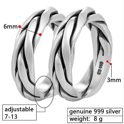 Frigg's Knot 999 Silver Ring