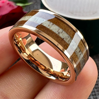 Frigg's Bounty Tungsten and Deer's Antler Wedding Band