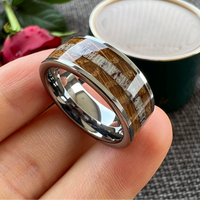 Frigg's Bounty Tungsten and Deer's Antler Wedding Band