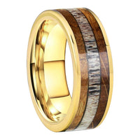 Frigg's Bounty Tungsten and Deer's Antler Wedding Band