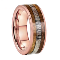 Frigg's Bounty Tungsten and Deer's Antler Wedding Band