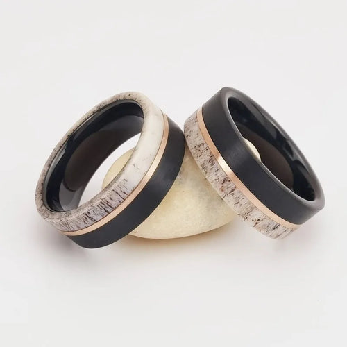 Frigg's Prize Deer's Antler Tungsten Ring