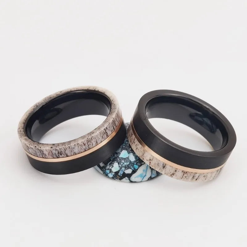 Frigg's Prize Deer's Antler Tungsten Ring