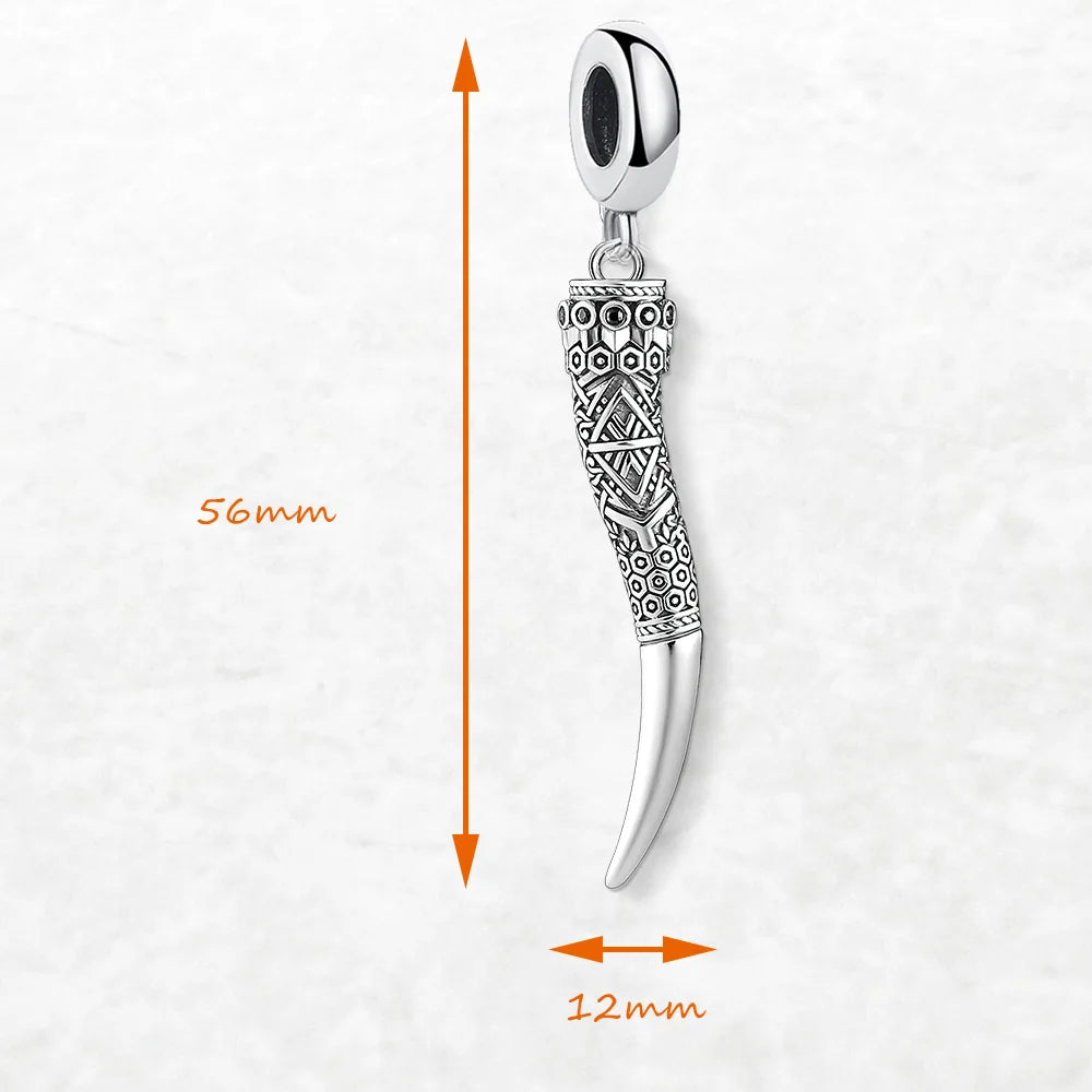 Gjallarhorn Rune the Horn of Heimdall 925 Sterling Silver Necklace