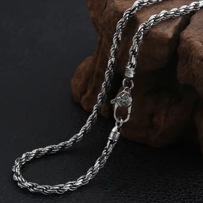 Gleipnir 925 Silver Twisted Braided Chain 3mm