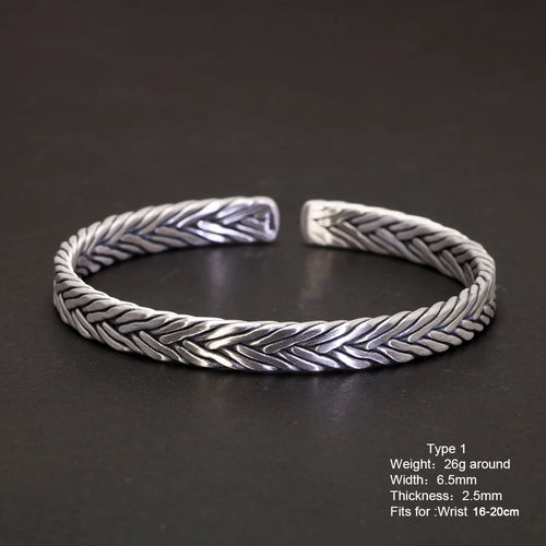Gleipnir Arm Ring 999 Fine Silver Bangle