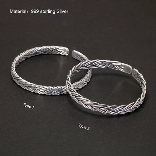 Gleipnir Arm Ring 999 Fine Silver Bangle