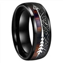 God of the Hunt Ullr Black Tungsten Wedding Ring