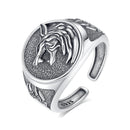 Great Wolf Fenrir 925 Sterling Silver Adjustable Ring