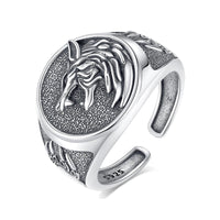 Great Wolf Fenrir 925 Sterling Silver Adjustable Ring