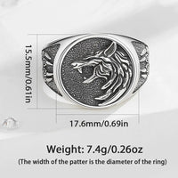 Great Wolf Fenrir 925 Sterling Silver Adjustable Ring