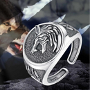 Great Wolf Fenrir 925 Sterling Silver Adjustable Ring