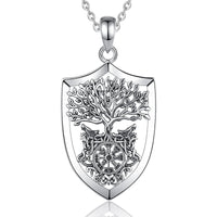 Guardians of Yggdrasil Necklace in 925 Sterling Silver