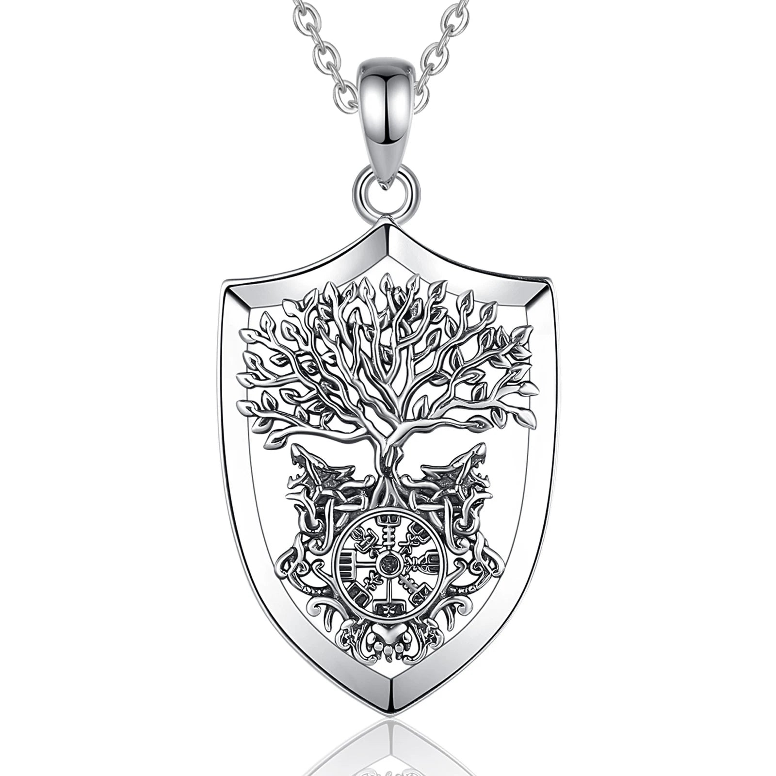 Guardians of Yggdrasil Necklace in 925 Sterling Silver