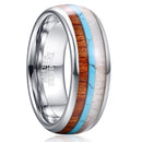 Blessing of Freyr Tungsten Carbide and Deer Antler Ring and Wedding Band