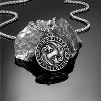 Wolves of Odin Geri and Freki Stainless Steel Necklace