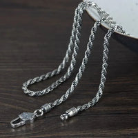 Gleipnir 925 Silver Twisted Braided Chain 3mm