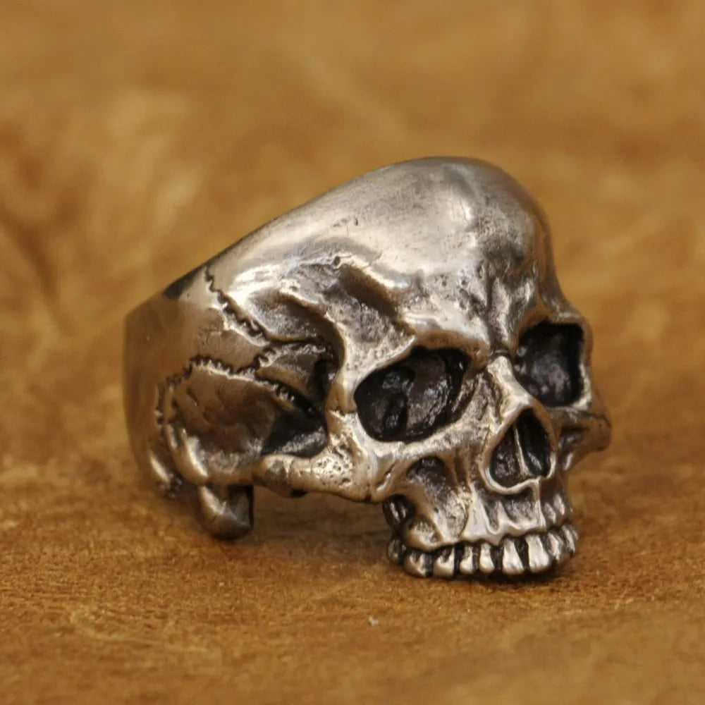 Bound to Hel Cupronickel Skull Ring