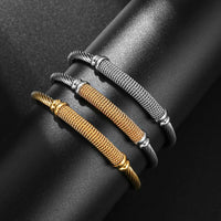 Ropes on a Longship Titanium Steel Bracelet