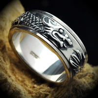 Jörmungandr 925 Sterling Silver Rotatable Ring