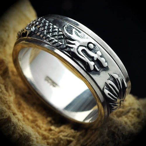 Jörmungandr 925 Sterling Silver Rotatable Ring