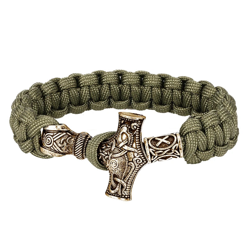 Mjolnir Hammer Paracord Amulet