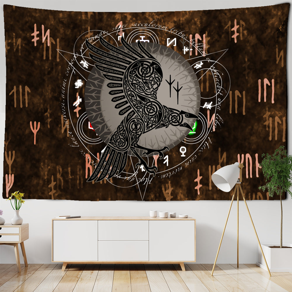 Odin Ravens Viking Wall Hanging Tapestries