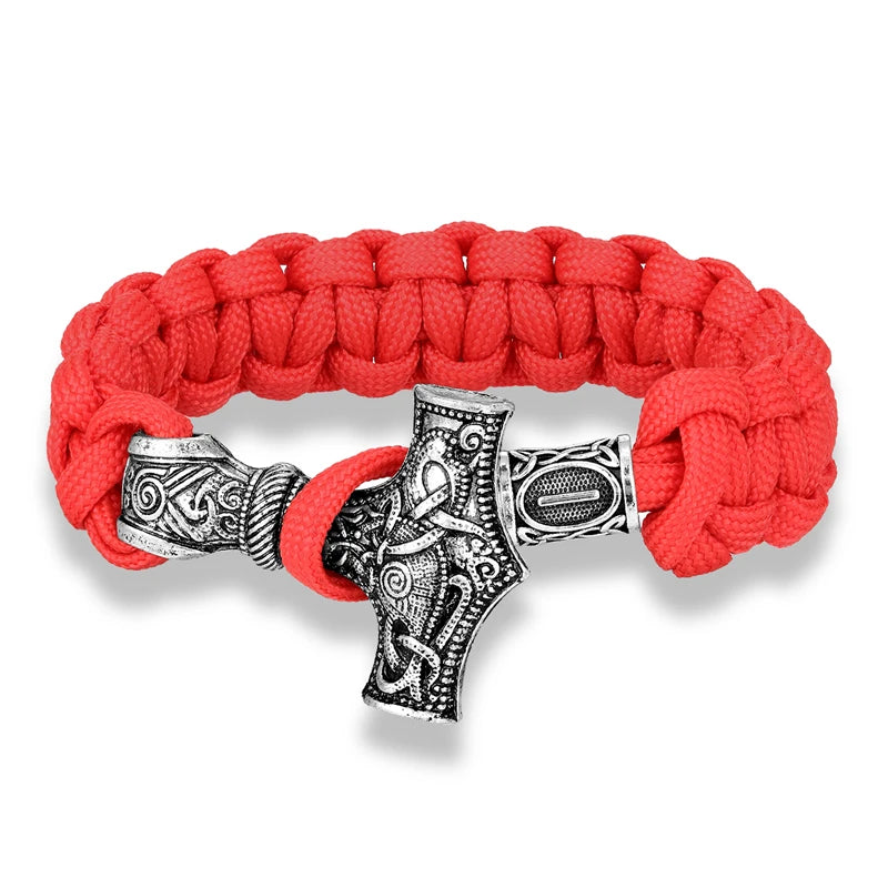 Mjolnir Hammer Paracord Amulet