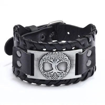 Yggdrasil The Tree of Life Leather Bracelet