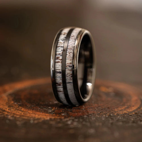 Frigg's Prize Deer's Antler Tungsten Ring