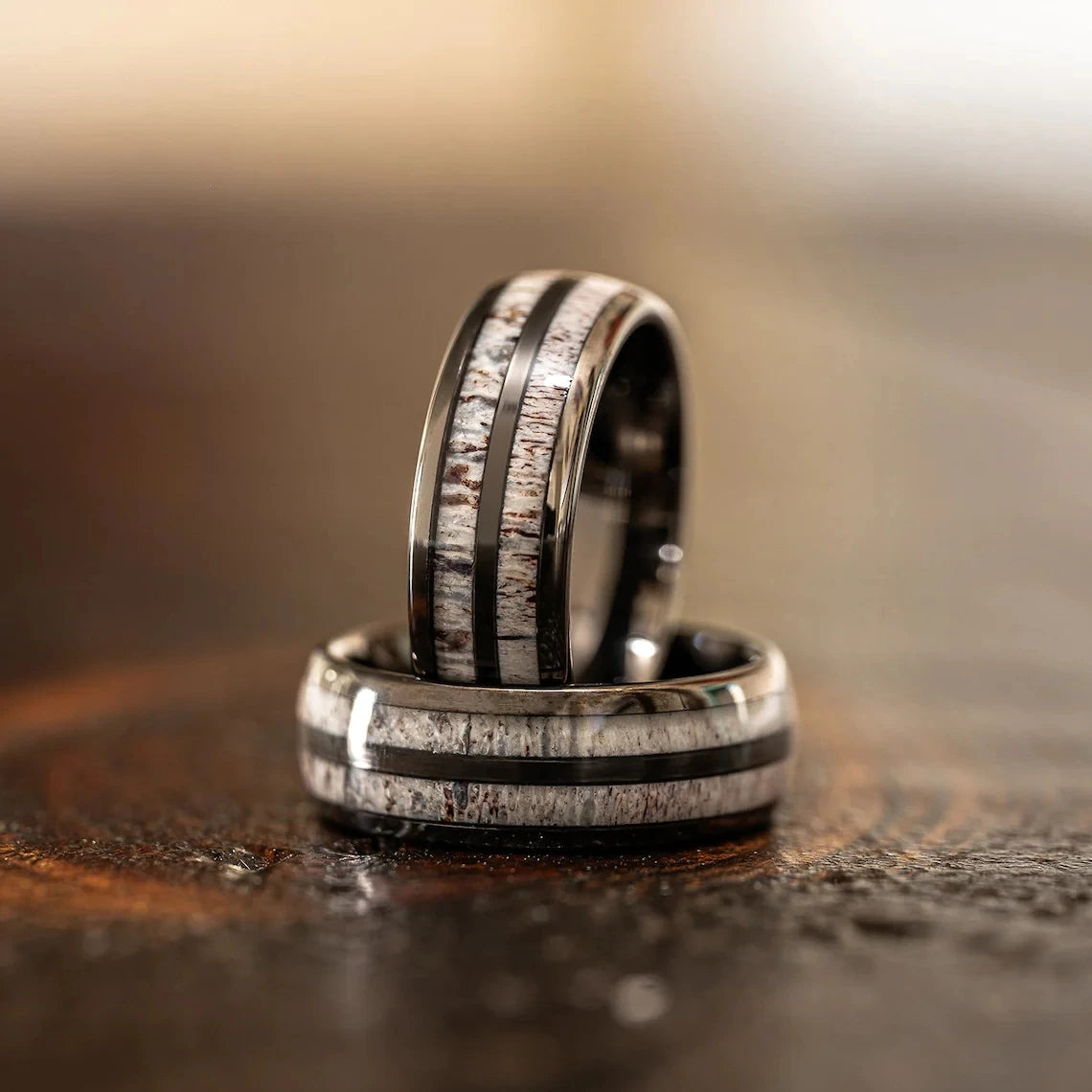 Frigg's Prize Deer's Antler Tungsten Ring